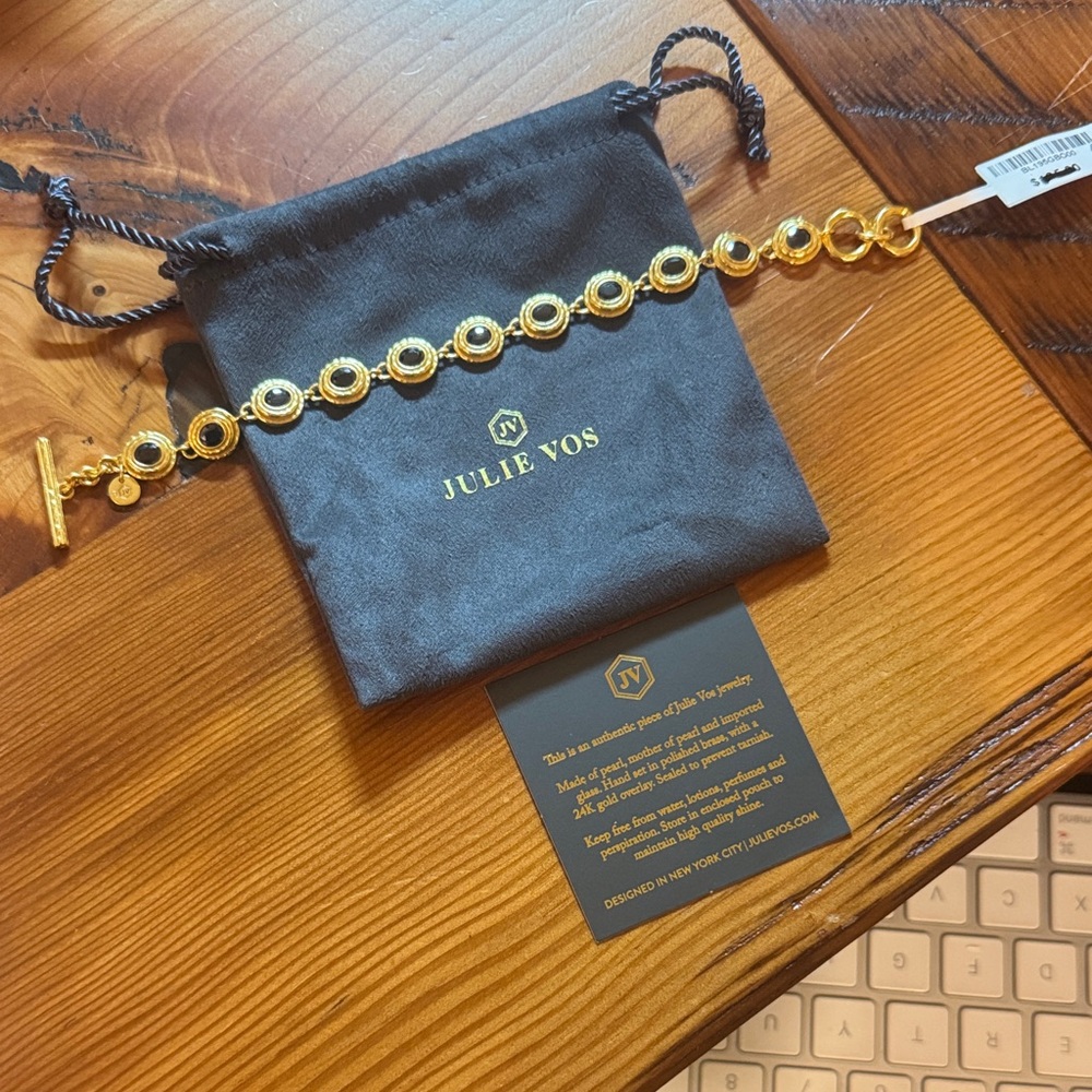 Julie Vos Gold Circle Link Bracelet